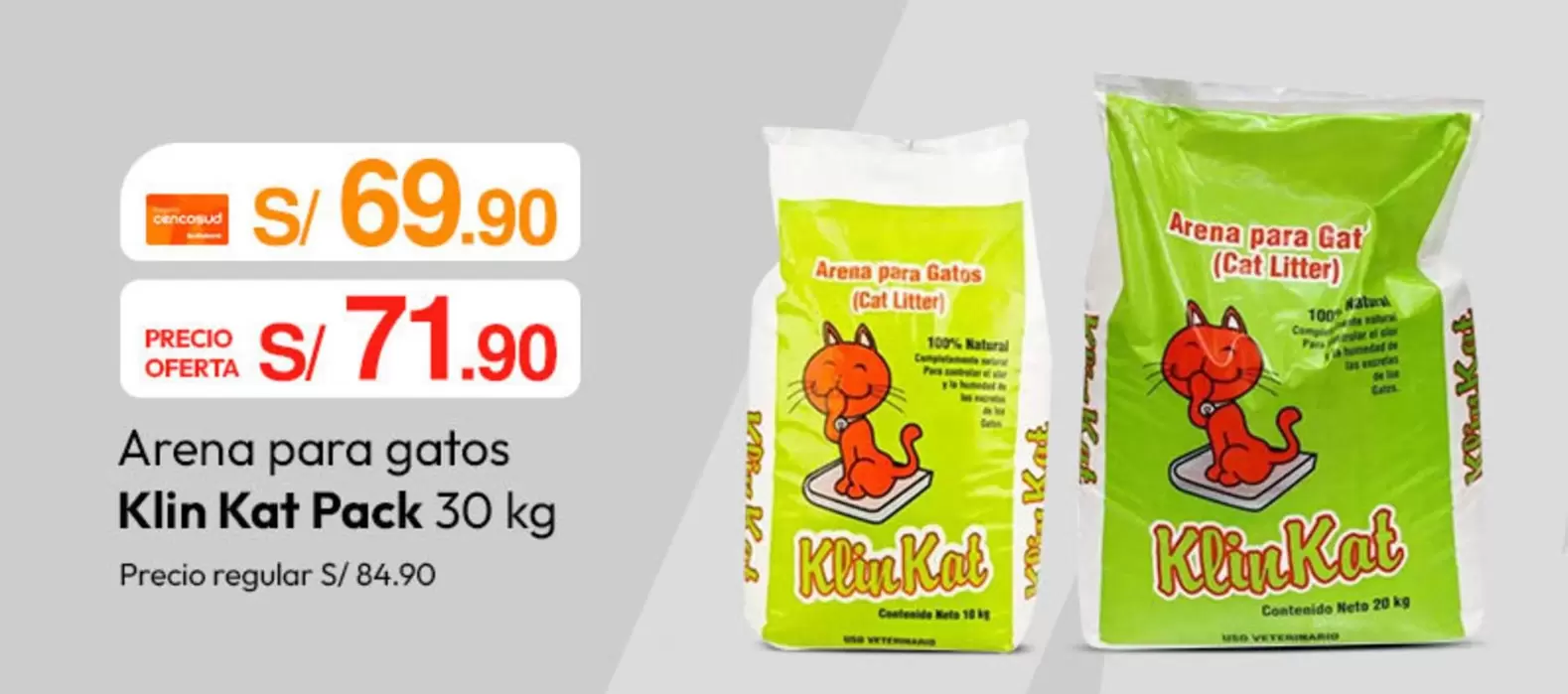 Klin Kat - Arena para gatos  Pack 30 kg