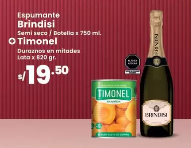 Timonel - Espumante Semi seco / Duraznos en mitades