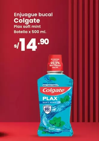 Colgate - Enjuague bucal Plax soft mint