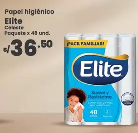 Elite - Papel higiénico Celeste Paquete