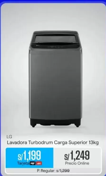 Lg - Lavadora Turbodrum Carga Superior 13kg