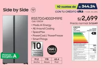 Samsung - Side by Side RS57DG4000M9PE