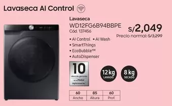 Samsung - Lavaseca WD12FG6B94BBPE