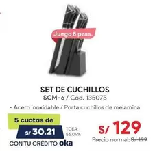 Porta - SET DE CUCHILLOS SCM-6 / Cód. 135075