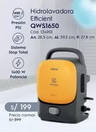 Electrolux - Hidrolavadora Efficient QWS1650