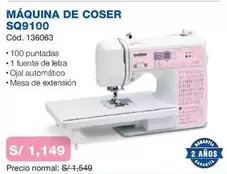 Brother - MÁQUINA DE COSER SQ9100 Cód. 136063