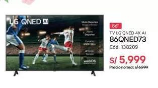 Lg - TV LG QNED 4K AI 86QNED73
