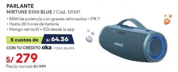 Mango - PARLANTE MIRTUNE S100 BLUE / C	ext{ó}d. 137617