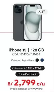Apple - iPhone 15 | 128 GB