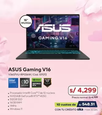 Asus - Gaming V16 V3607VU-RP036W