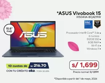 Asus - Vivobook 15 X1504VA-BQ4219W