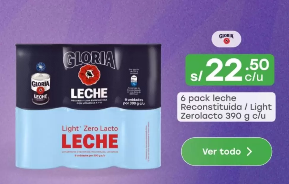 Gloria - Leche Light Zero Lacto