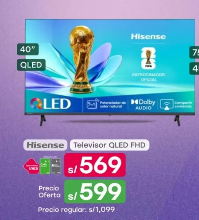 Hisense - Televisor QLED FHD