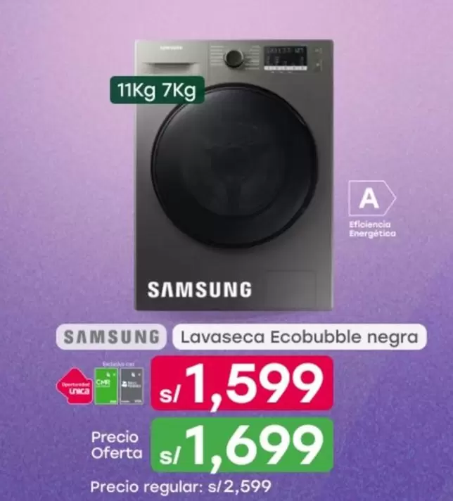 Samsung - Lavaseca Ecobubble negra