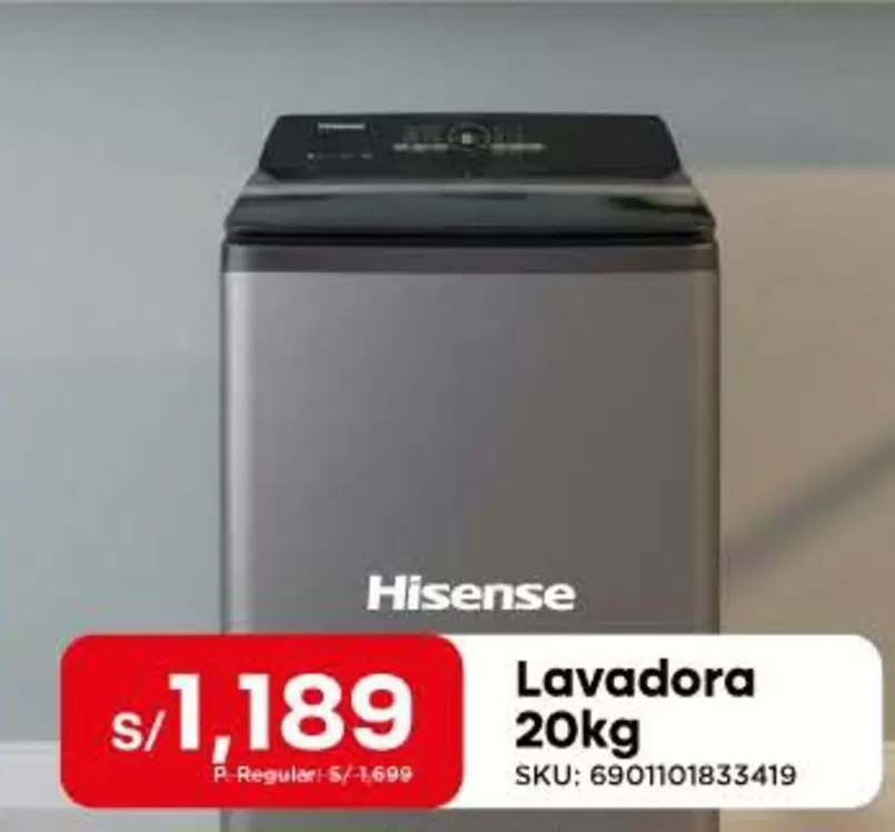 Hisense - Lavadora 20kg