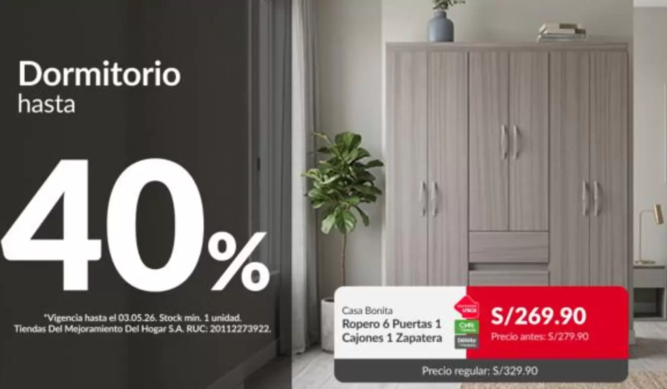 Ropero 6 Puertas 1 Cajones 1 Zapateros