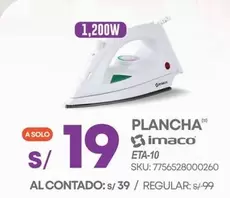 Imaco - Plancha ETA-10