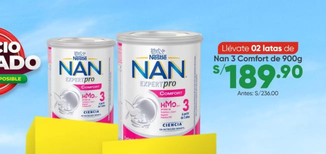 Nestlé - Nan 3 Comfort de 900g