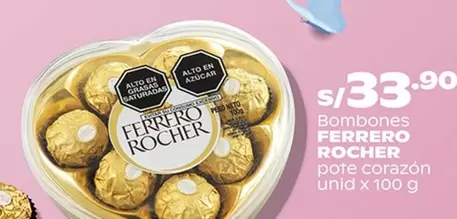 Ferrero Rocher - Bombones pote corazón