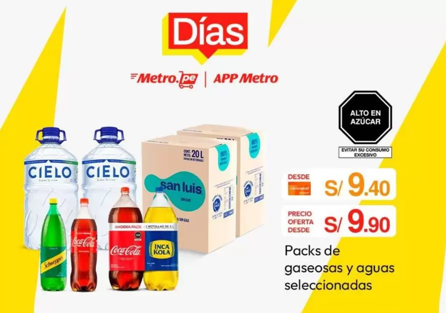 San Luis - Packs de gaseosas y aguas seleccionadas