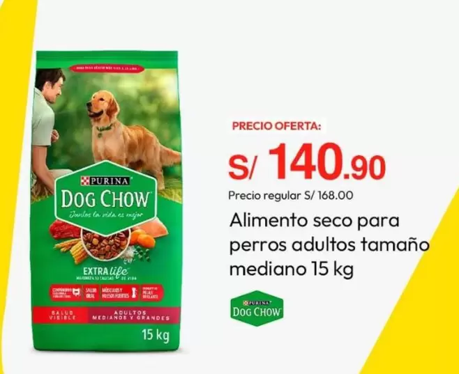 Dog Chow - Alimento seco para perros adultos tamaño mediano