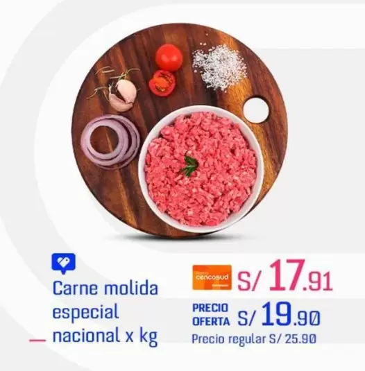 Carne molida especial nacional x kg