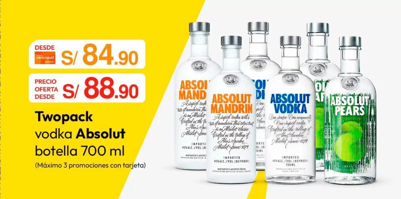 Absolut - vodka  botella 700 ml