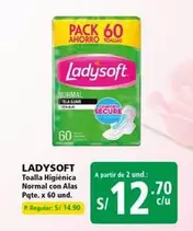 Ladysoft - Toalla Higi00enica Normal con Alas Pqte.