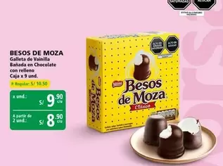 Besos de Moza - Galleta de Vainilla Bañada en Chocolate con Relleno