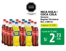 Coca-Cola - Gaseosa Regular/Sin Azúcar