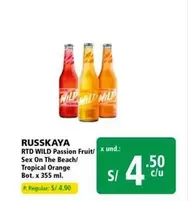 Russkaya - RTD WILD Passion Fruit/Sex On The Beach/Tropical Orange