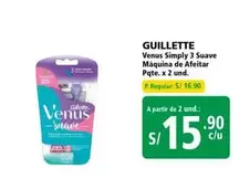 Gillette - Venus Simply 3 Suave Máquina de Afeitar Pqte. x 2 und.