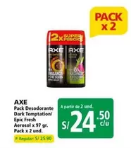 Axe - Pack Desodorante Dark Temptation/ Epic Fresh Aerosol