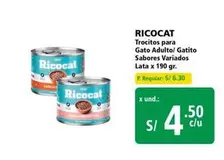Ricocat - Trocitos para Gato Adulto/ Gatito