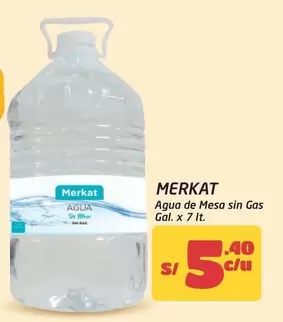 Merkat - Agua de Mesa sin Gas