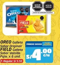 Oreo - Galleta Sabor Original/ Galleta Sabor Vainilla