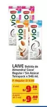 Laive - Bebida de Almendra/ Coco Regular / Sin Azúcar Tetrapak
