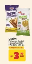 Unión - Palitos con Ajonjolí y Linaza/ con Kión y Ajo