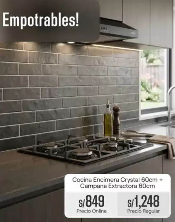 Cocina Encimera + Campana Extractor