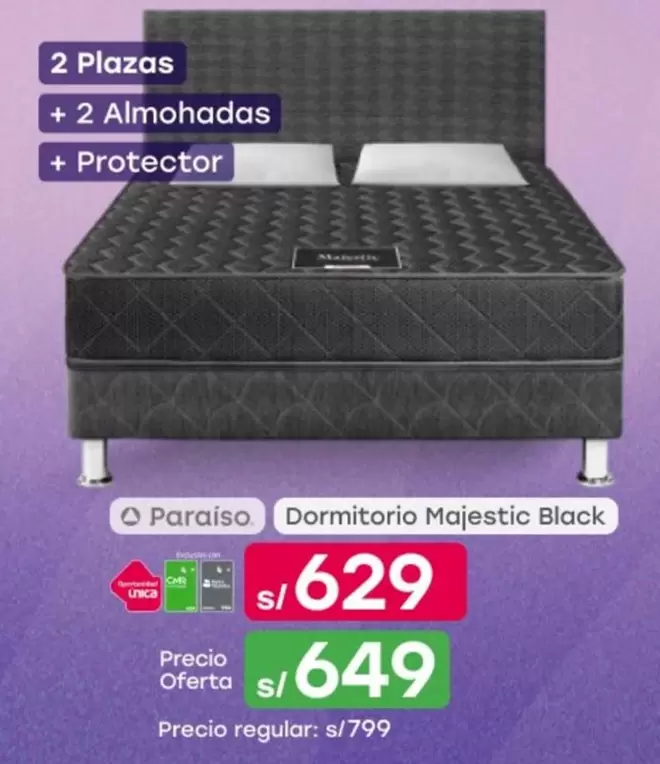 Paraiso - Dormitorio Majestic Black