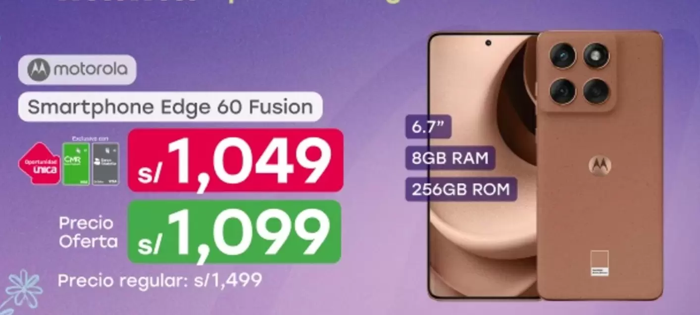 Motorola - Smartphone Edge 60 Fusion