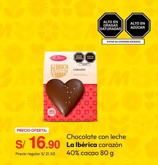 La Ibérica - Chocolate con leche corazón