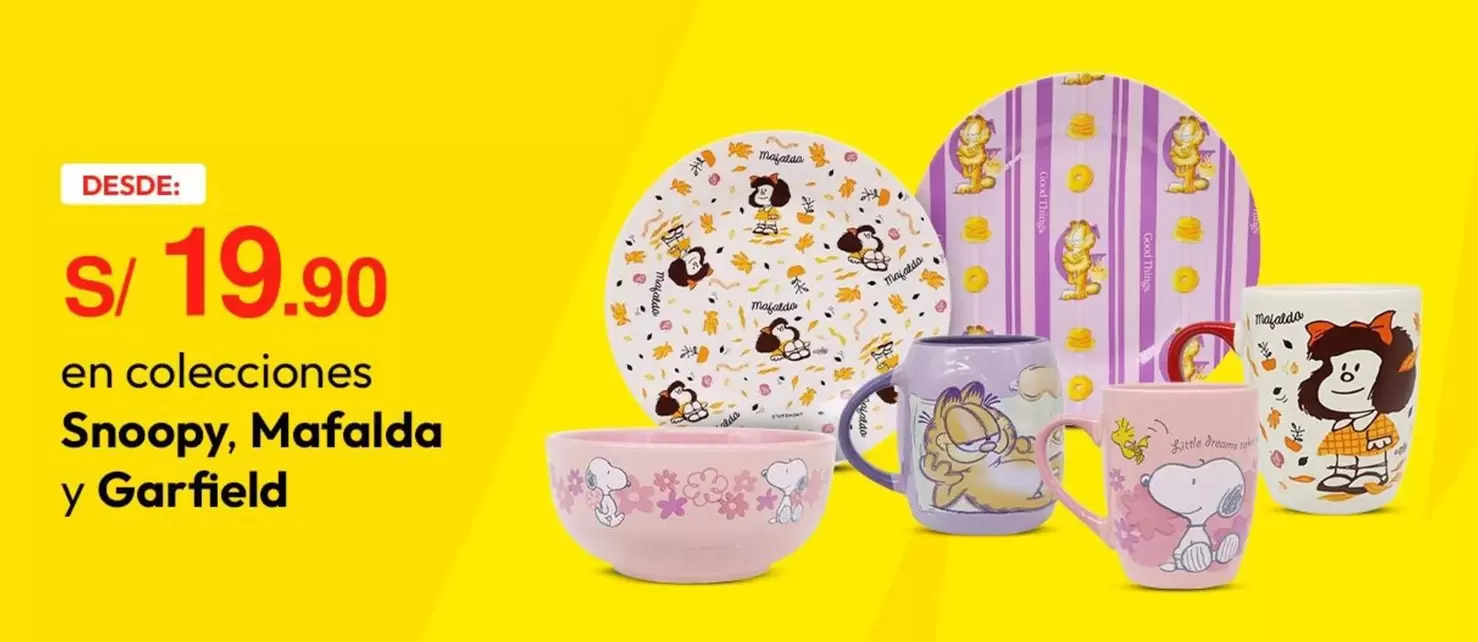 Colecciones Snoopy, Mafalda y Garfield