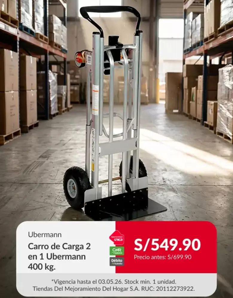 Ubermann - Carro de Carga 2 en 1