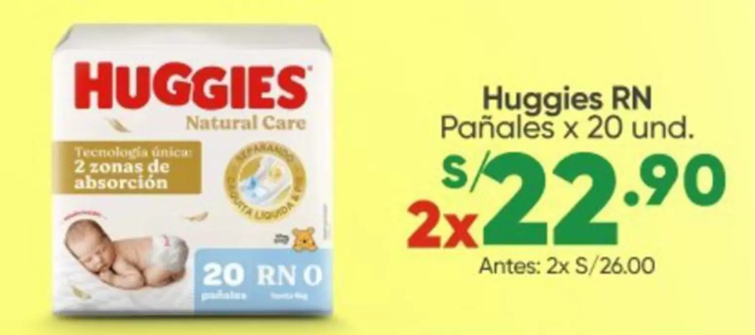 Huggies - RN Pañales x 20 und.