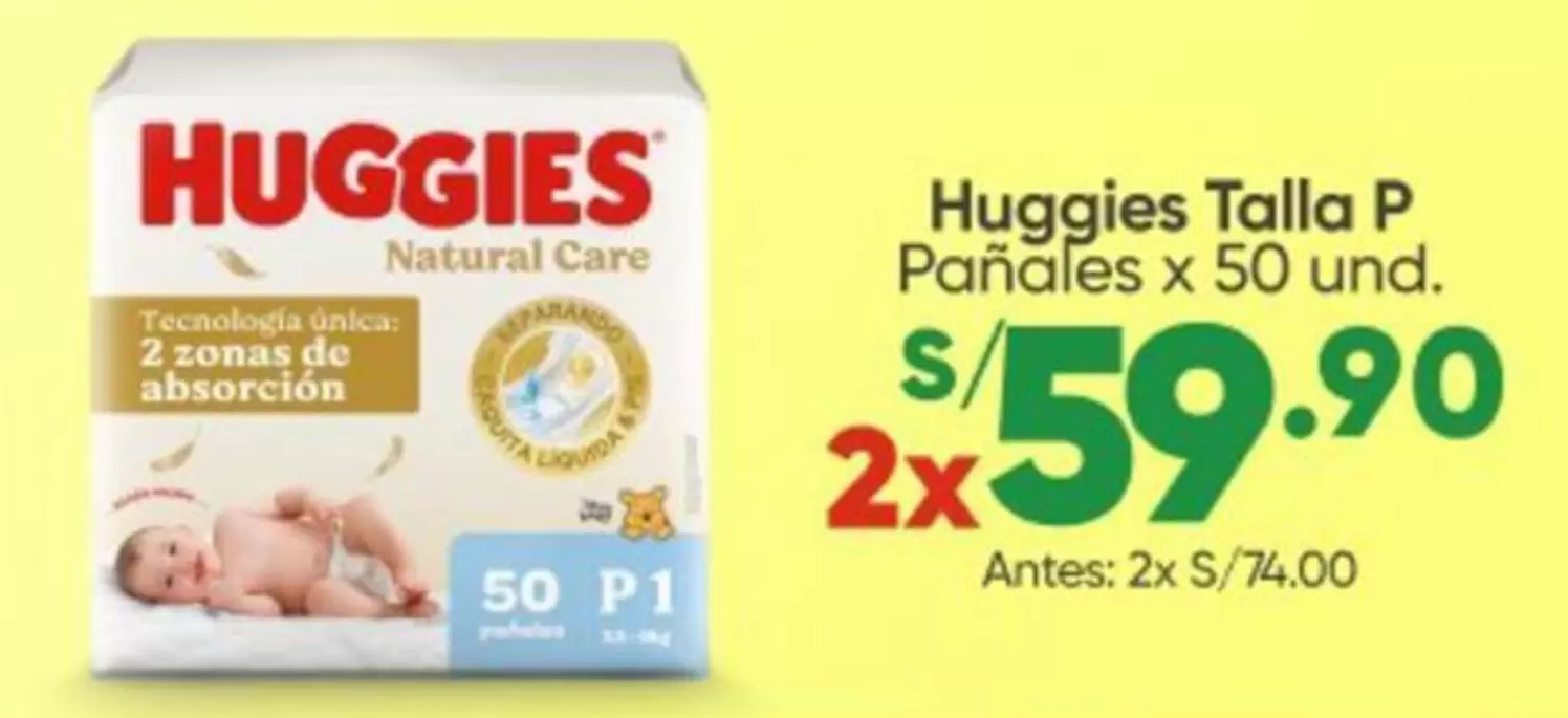 Huggies - Pañales Talla P