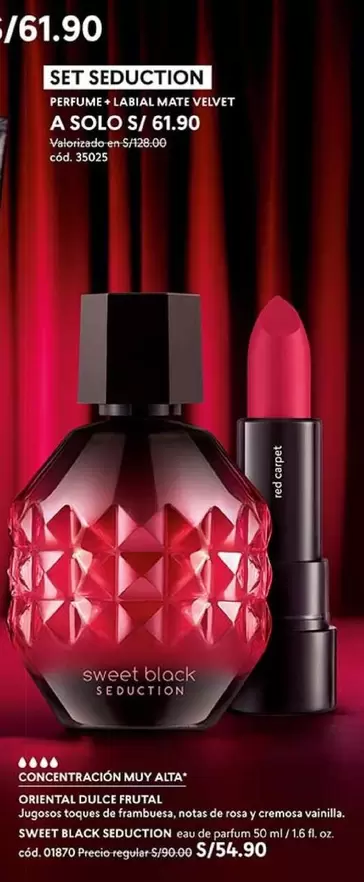 Solo - SET SEDUCTION PERFUME + LABIAL MATE VELVET