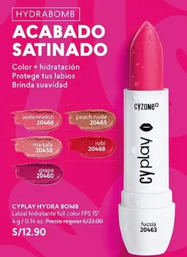 Rubi - CYPLAY HYDRA BOMB Labial hidratante full color FPS 15