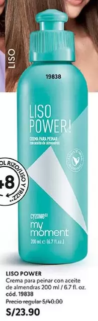 power - LISO POWER Crema para peinar con aceite de almendras cód. 19838