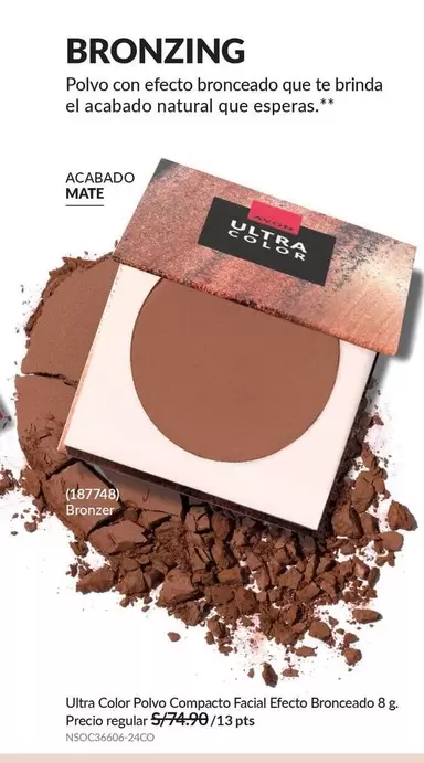 Natural - Ultra Color Polvo Compacto Facial Efecto Bronceado 8g (187748)